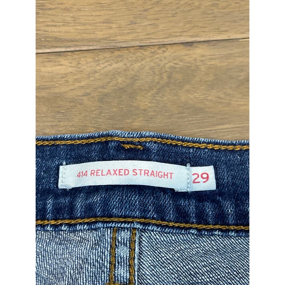 Levi’s 414 Relaxed Straight Jeans Size 29 Mid Wash Classic Straight Leg - Picture 6 of 8